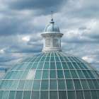 London, England, Great Britain. Glass roof dome on top of old tunnel entrance Art Print